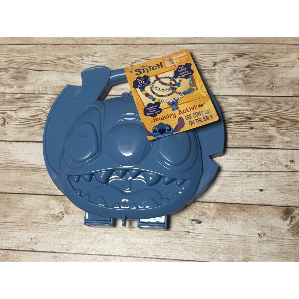 Disney Stitch Activity Kit 200+ Accessories Case |  Makes 10 Jewelry Pieces NEW
